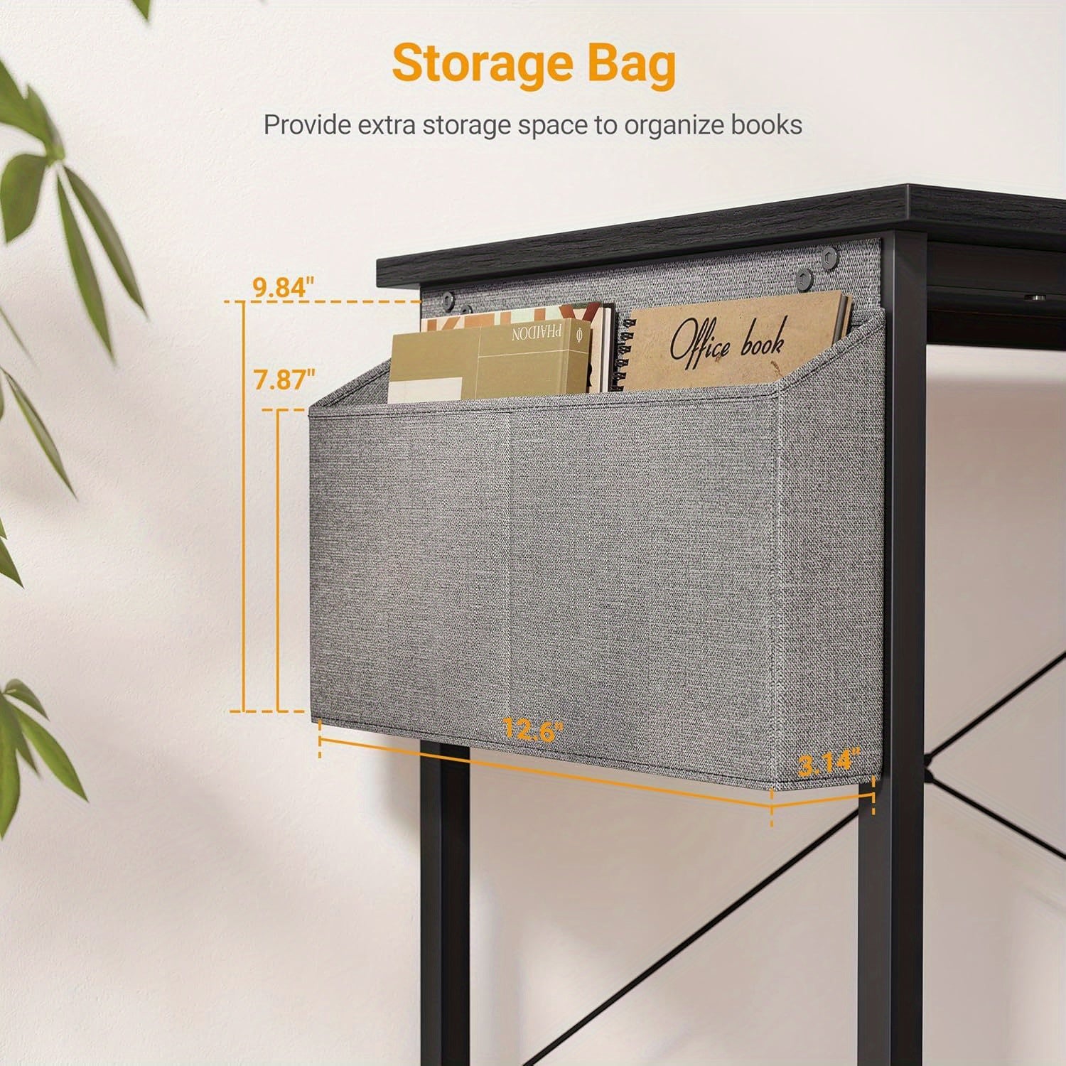 Fezibo L Shaped Desk, 40 Inch Computer Workstation with Adjustable Storage Shelves for Home Office Corner, Study And Writing Table, Black