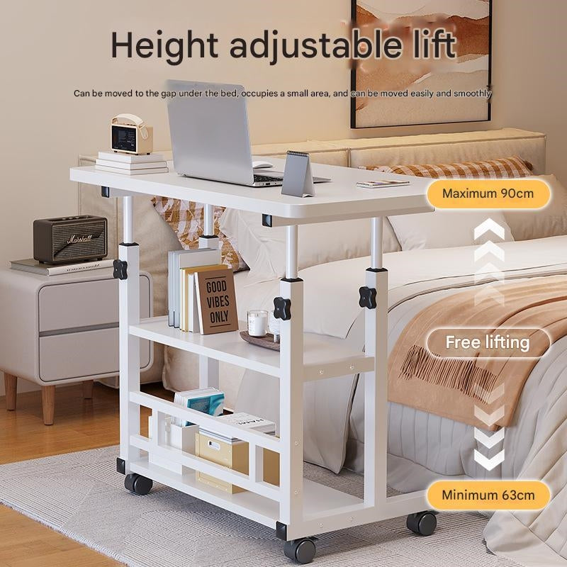 Multifunctional Standing Desk, Height Adjustable 23.62-35.43 Inches, Ergonomic Mobile Computer Desk with Casters, Stable and Comfortable, Sturdy and Durable, Easy to Assemble, Spacious Study Desk Suitable for Home Office and Sofa Use