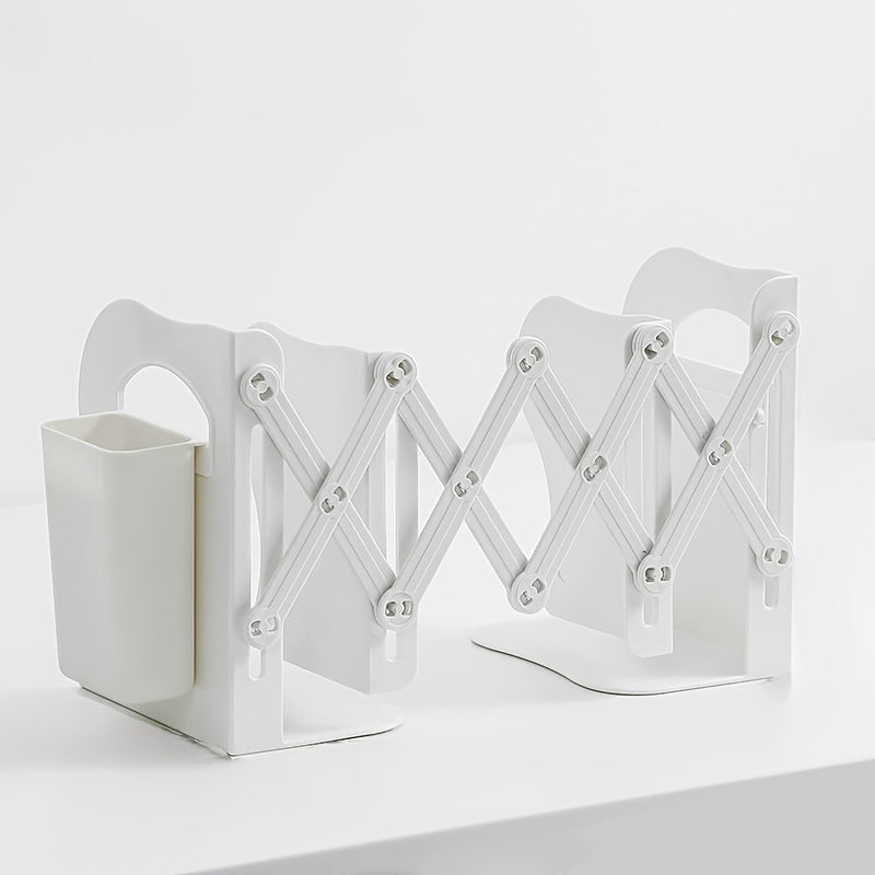 The Flexible Bookshelf Is Made Up of Two Sections, an Innovative Addition Ideal for Students, Constructed from Sturdy Materials, Capable of Holding Numerous Books