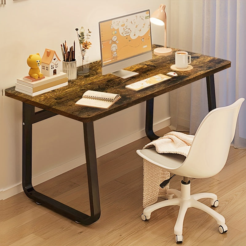 Industrial-Style Computer Desk Suitable for Gaming And Home Office Use, Featuring a Metal Frame And Available in Various Colors And Sizes, Perfect for a Study Or Workstation in The Living Room Or Bedroom