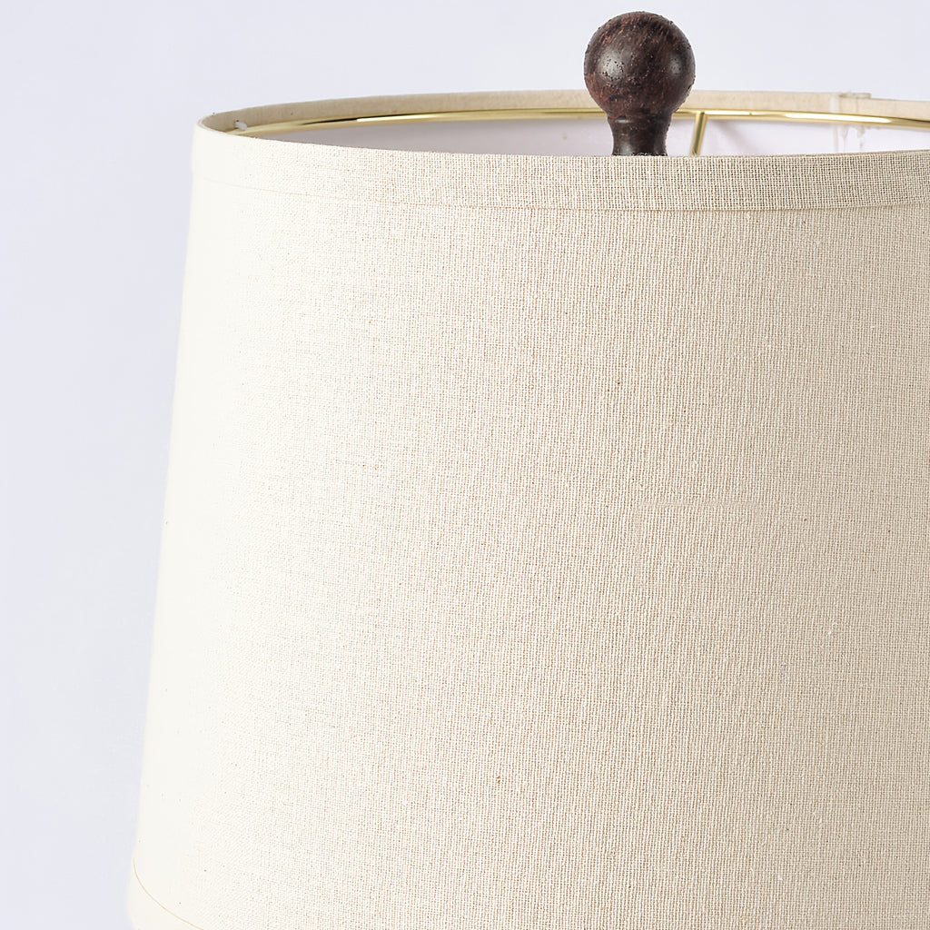 2 Pack Rustic Farmhouse Table Lamps for Living Room End Table with 4 LED Bulbs, Western Metal Lantern Lamps for Bedroom, 2 Lights- 9W Bright Rotary Switch Top Light + Touch Contorl 3 Way Dimmable Night Light, USB Charging, Natural Linen Shade, 23''